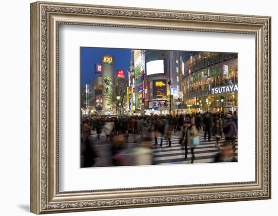 Worlds Busiest Road Crossing, Shibuya, Tokyo, Japan-Peter Adams-Framed Photographic Print