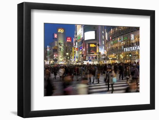 Worlds Busiest Road Crossing, Shibuya, Tokyo, Japan-Peter Adams-Framed Photographic Print