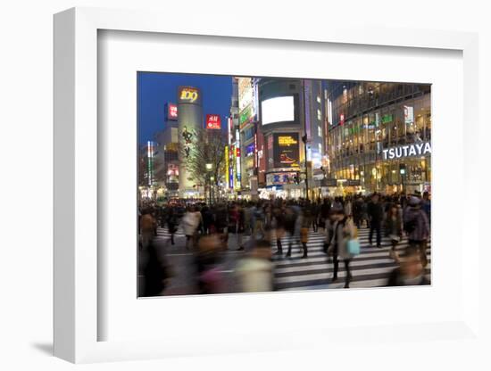 Worlds Busiest Road Crossing, Shibuya, Tokyo, Japan-Peter Adams-Framed Photographic Print