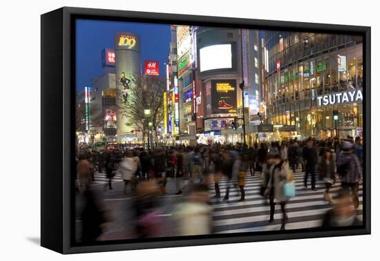 Worlds Busiest Road Crossing, Shibuya, Tokyo, Japan-Peter Adams-Framed Premier Image Canvas