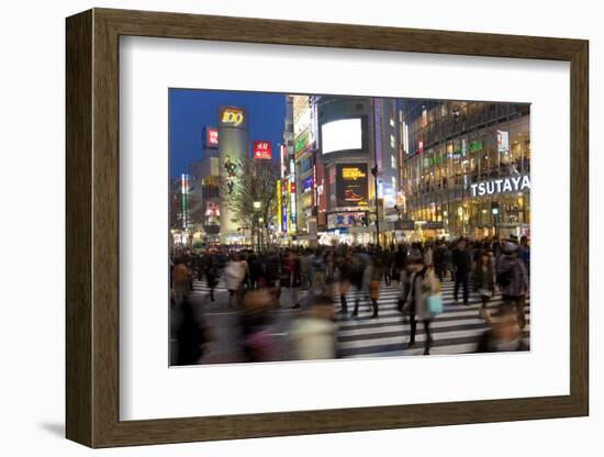 Worlds Busiest Road Crossing, Shibuya, Tokyo, Japan-Peter Adams-Framed Premium Photographic Print