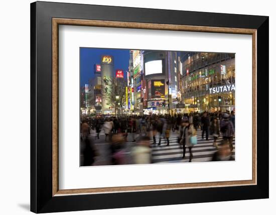 Worlds Busiest Road Crossing, Shibuya, Tokyo, Japan-Peter Adams-Framed Premium Photographic Print