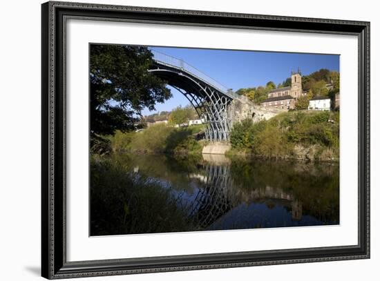 Worlds First Iron Bridge Spans the Banks of the River Severn, Shropshire, England-Peter Barritt-Framed Photographic Print