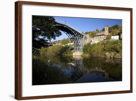 Worlds First Iron Bridge Spans the Banks of the River Severn, Shropshire, England-Peter Barritt-Framed Photographic Print