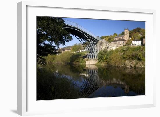 Worlds First Iron Bridge Spans the Banks of the River Severn, Shropshire, England-Peter Barritt-Framed Photographic Print