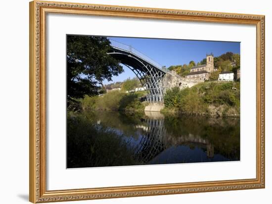 Worlds First Iron Bridge Spans the Banks of the River Severn, Shropshire, England-Peter Barritt-Framed Photographic Print