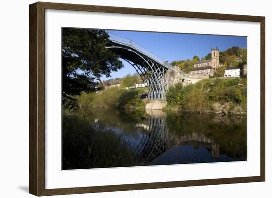 Worlds First Iron Bridge Spans the Banks of the River Severn, Shropshire, England-Peter Barritt-Framed Photographic Print