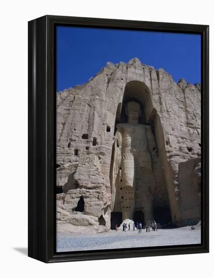 Worlds Largest Standing Buddha, Bamiyan, Afghanistan-Steve Vidler-Framed Premier Image Canvas