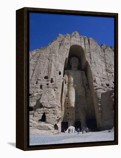 Worlds Largest Standing Buddha, Bamiyan, Afghanistan-Steve Vidler-Framed Premier Image Canvas