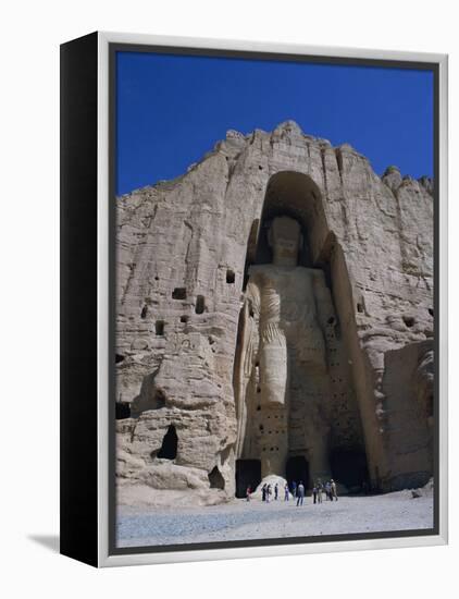 Worlds Largest Standing Buddha, Bamiyan, Afghanistan-Steve Vidler-Framed Premier Image Canvas