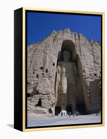 Worlds Largest Standing Buddha, Bamiyan, Afghanistan-Steve Vidler-Framed Premier Image Canvas