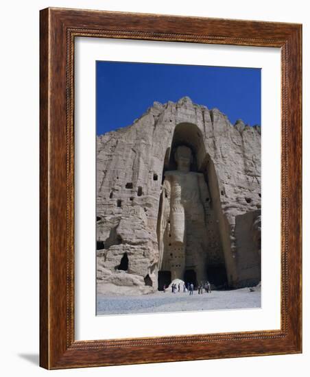 Worlds Largest Standing Buddha, Bamiyan, Afghanistan-Steve Vidler-Framed Photographic Print