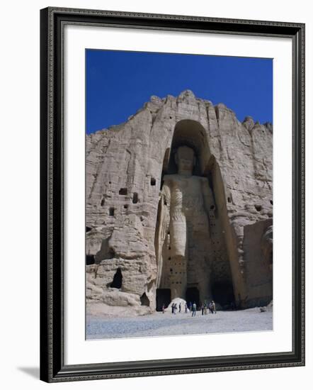 Worlds Largest Standing Buddha, Bamiyan, Afghanistan-Steve Vidler-Framed Photographic Print