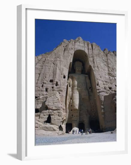 Worlds Largest Standing Buddha, Bamiyan, Afghanistan-Steve Vidler-Framed Photographic Print