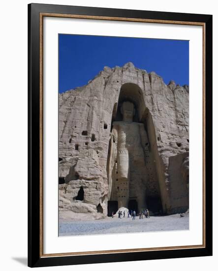 Worlds Largest Standing Buddha, Bamiyan, Afghanistan-Steve Vidler-Framed Photographic Print