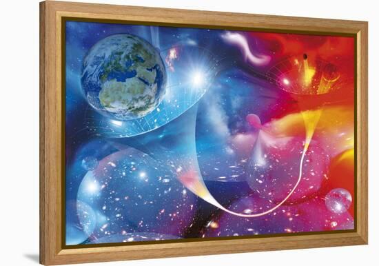 Wormhole, Conceptual Artwork-Detlev Van Ravenswaay-Framed Premier Image Canvas