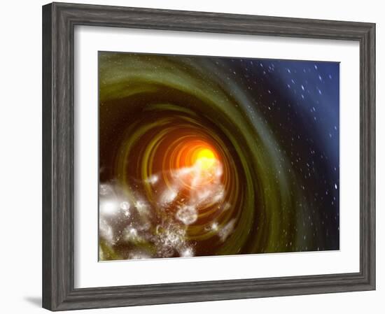 Wormhole Event, Computer Artwork-Mehau Kulyk-Framed Photographic Print