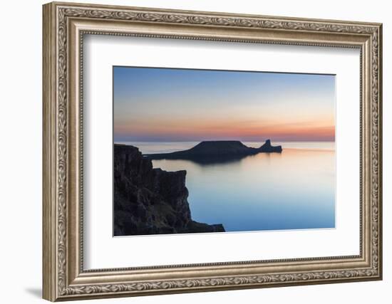 Worms Head, Rhossili Bay, Gower, Wales, United Kingdom, Europe-Billy Stock-Framed Photographic Print