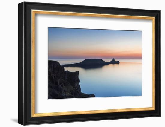 Worms Head, Rhossili Bay, Gower, Wales, United Kingdom, Europe-Billy Stock-Framed Photographic Print