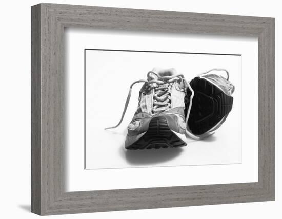 Worn Sneakers Trainers Ilford Delta B/W-BCFC-Framed Photographic Print