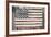 Worn Wooden American Flag, Fire Island, New York-Julien McRoberts-Framed Photographic Print