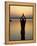 Worship Ceremony at Night by Ganges River, Varanasi, India-Keren Su-Framed Premier Image Canvas