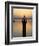 Worship Ceremony at Night by Ganges River, Varanasi, India-Keren Su-Framed Photographic Print