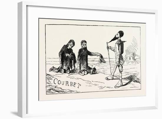 Worship of M. Courbet, Realistic Imitation of the Adoration of the Magi. 1855-null-Framed Giclee Print