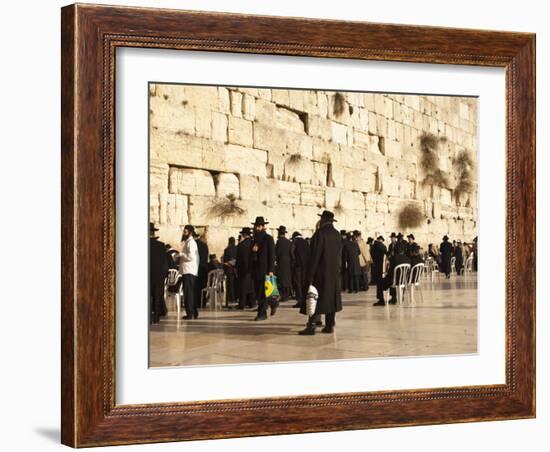 Worshippers at the Western Wall, Jerusalem, Israel, Middle East-Michael DeFreitas-Framed Photographic Print