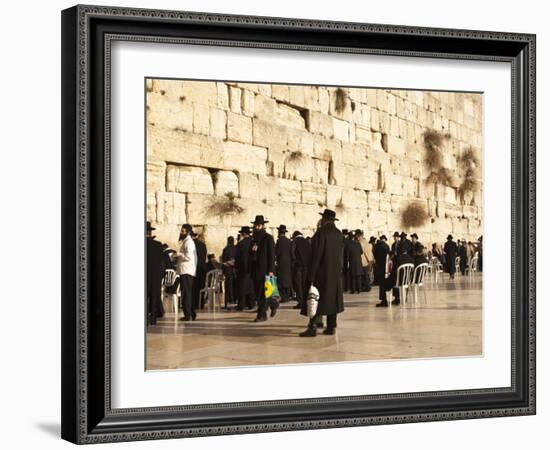 Worshippers at the Western Wall, Jerusalem, Israel, Middle East-Michael DeFreitas-Framed Photographic Print