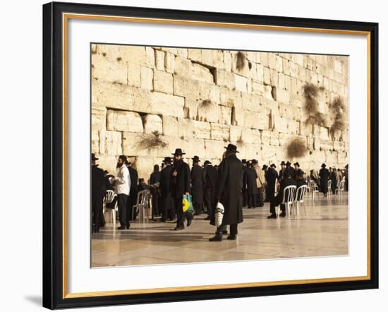 Worshippers at the Western Wall, Jerusalem, Israel, Middle East-Michael DeFreitas-Framed Photographic Print