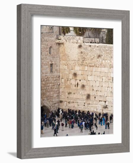 Worshippers at the Western Wall, Jerusalem, Israel, Middle East-Michael DeFreitas-Framed Photographic Print