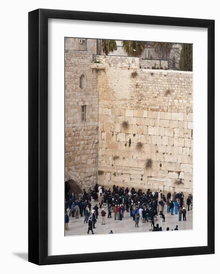 Worshippers at the Western Wall, Jerusalem, Israel, Middle East-Michael DeFreitas-Framed Photographic Print