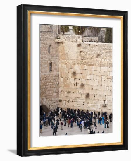 Worshippers at the Western Wall, Jerusalem, Israel, Middle East-Michael DeFreitas-Framed Photographic Print