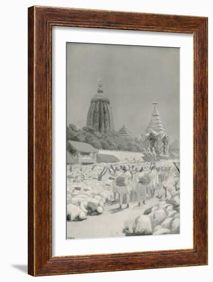 Worshippers Prostrating Themeselves before the Famous Car at the Festival of Jagannath-William Henry Margetson-Framed Giclee Print