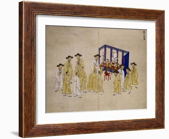 Worshipping an Ancestor-Kim Junkeun-Framed Giclee Print