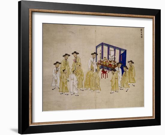 Worshipping an Ancestor-Kim Junkeun-Framed Giclee Print