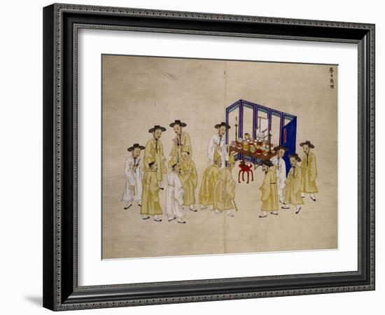 Worshipping an Ancestor-Kim Junkeun-Framed Giclee Print