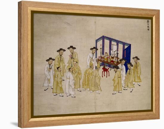 Worshipping an Ancestor-Kim Junkeun-Framed Premier Image Canvas