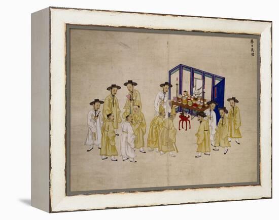 Worshipping an Ancestor-Kim Junkeun-Framed Premier Image Canvas