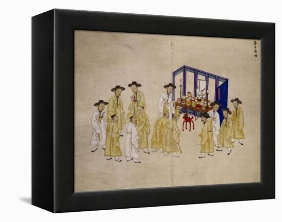 Worshipping an Ancestor-Kim Junkeun-Framed Premier Image Canvas