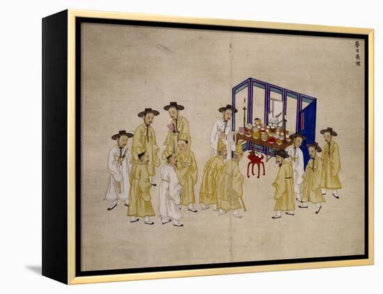 Worshipping an Ancestor-Kim Junkeun-Framed Premier Image Canvas