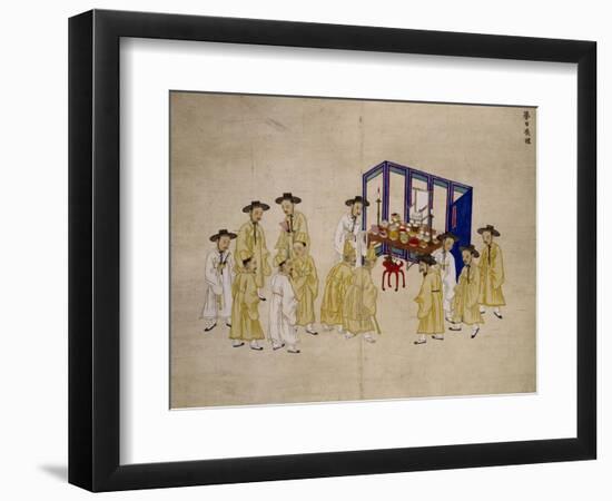 Worshipping an Ancestor-Kim Junkeun-Framed Giclee Print