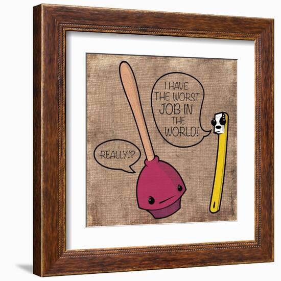 Worst Job-Enrique Rodriguez Jr.-Framed Art Print