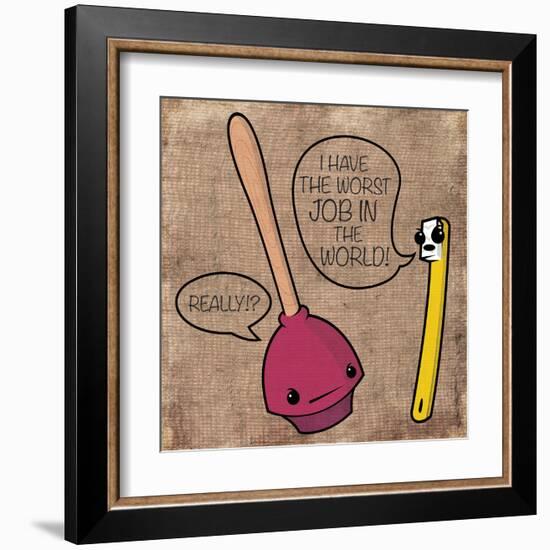 Worst Job-Enrique Rodriguez Jr.-Framed Art Print