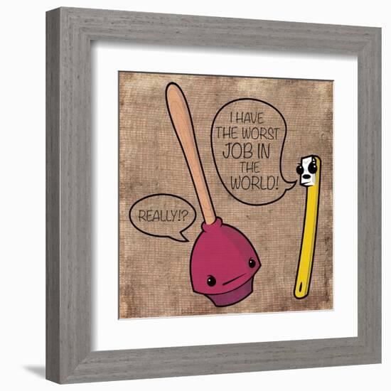 Worst Job-Enrique Rodriguez Jr.-Framed Art Print