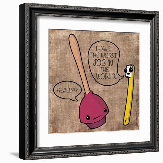 Worst Job-Enrique Rodriguez Jr.-Framed Art Print