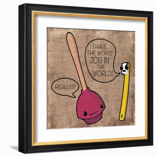 Worst Job-Enrique Rodriguez Jr.-Framed Art Print