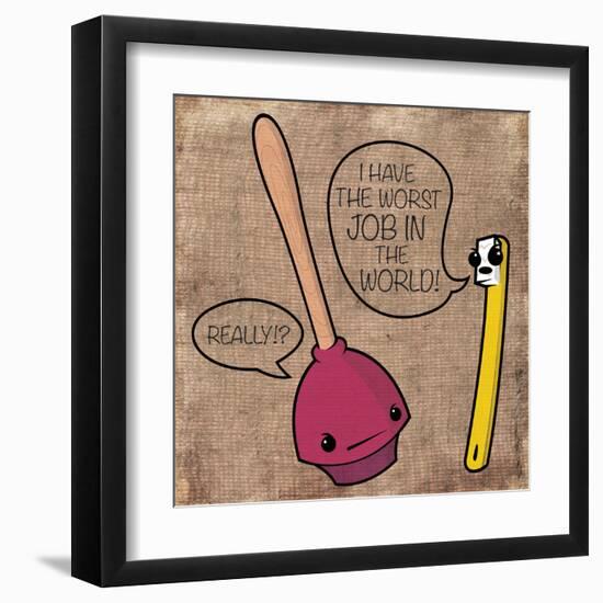 Worst Job-Enrique Rodriguez Jr.-Framed Art Print