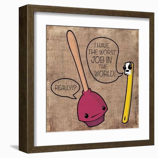 Worst Job-Enrique Rodriguez Jr.-Framed Art Print